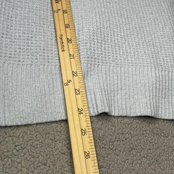 Aerie Sweater Womens XS Light Blue Hoodie Oversized V Neck Waffle Knit Soft Boxy - Picture 10 of 14